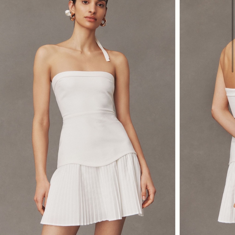 Anthropology Talia Strapless Drop-Waist Dress